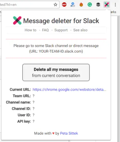 delete slack messages