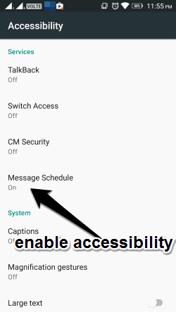 enable accessibility
