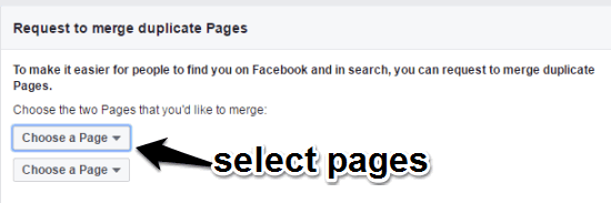 option to choose pages