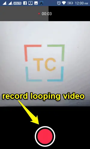 record looping video