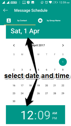 select date and time