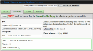 compose email guerrilla mail