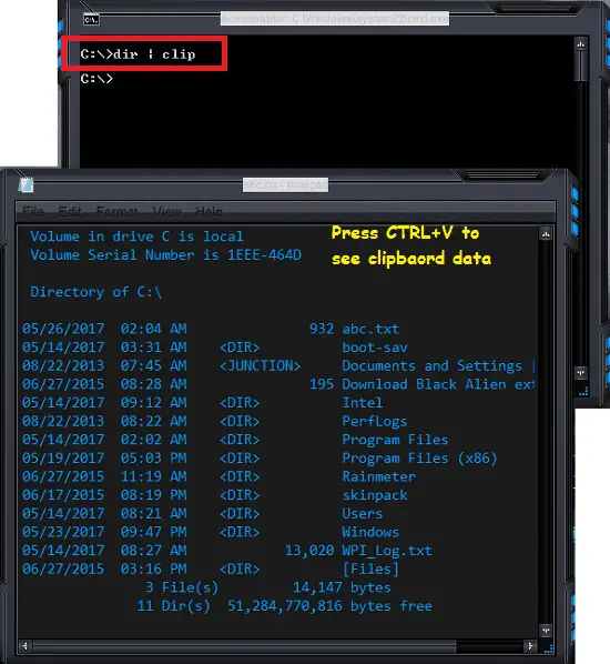 copy command output to clipboard