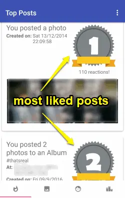 see most liked facebook posts