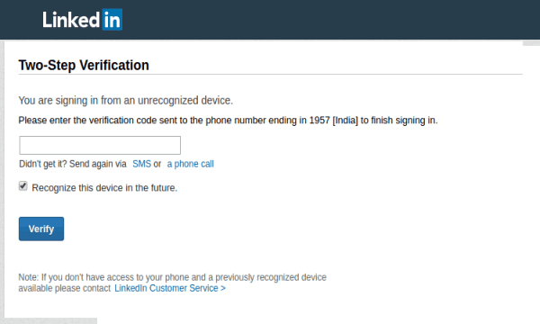How to Enable Two Factor Authentication in LinkedIn