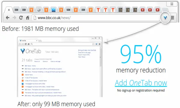 How to Merge All Active Tabs of Chrome in a Single Tab to Save Memory