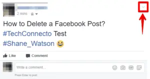 how to delete a facebook post
