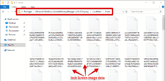 Windows spotlight downloaded image data