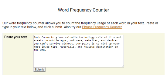 word frequency analysis online