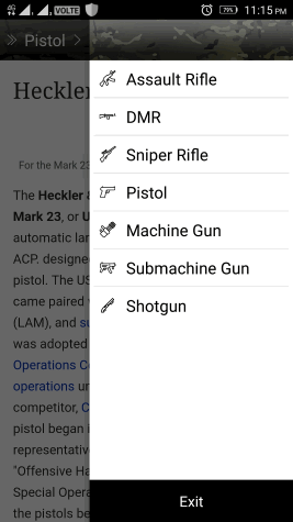 gun categories