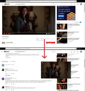 mini y watch youtube video and read comments at the same time