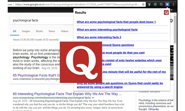 Get List of Questions from Quora for the Topic you are Reading, Browsing
