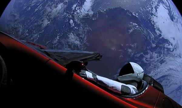 SpaceX launched a Tesla Roadster into space