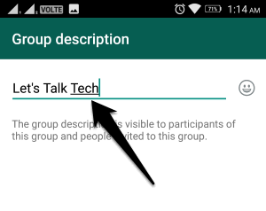 add group description