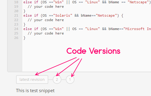 maintain code snippets
