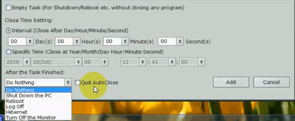 close programs automatically