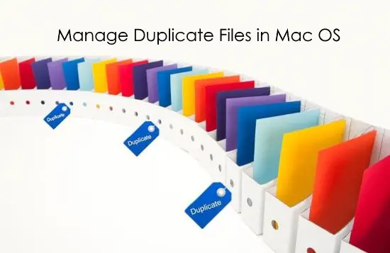 manage duplicate files in mac os