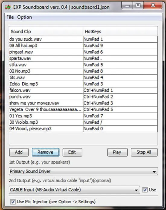 EXP Soundboard for discord